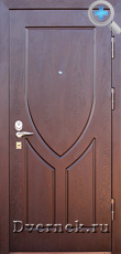 Наружная сторона входной двери с Отделкой МДФ Престиж-6