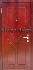 Наружная сторона металлической двери с Отделкой МДФ Престиж-3